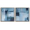 Stupell Industries Blue Abstract Linear Details 2pc Floater Framed Canvas Wall Art Set Design by Susan Jill